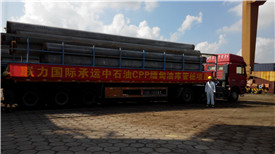 UP Trans carries cement tubular piles to Myanmar